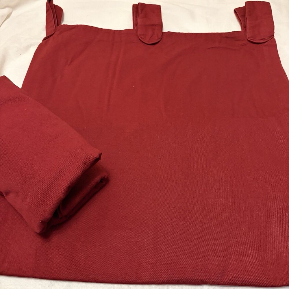 Tab Top 100% Cotton Curtain Panels 40”x84” Set Of 2 Springs Global Red/Maroon